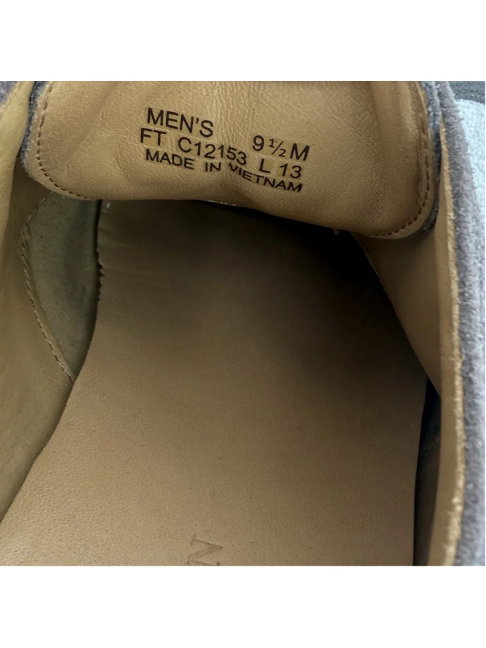 Cole Haan Men's Great Jones Wingtip Oxfords in grey suede Textured Leather 9.5